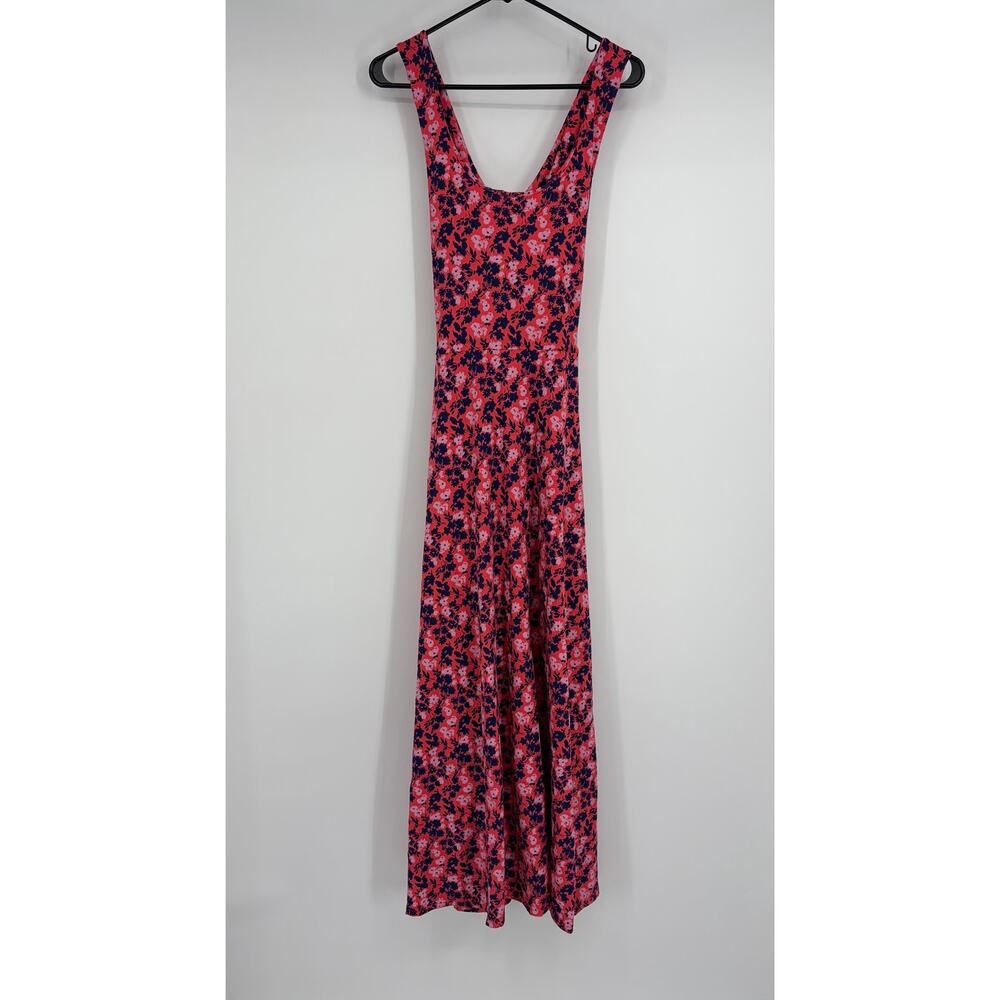 Pact Cotton Fit & Flare Open Back Maxi Dress Sweet Floral Cayenne - Picture 5 of 12
